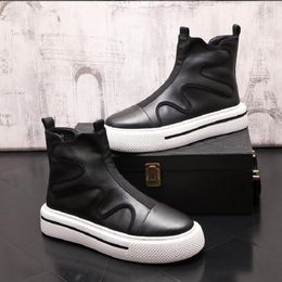 New Designer Men Casual Shoes Autumn Sneakers Hip Hop High Tops Sports Shoes Ankle Boots Zapatillas Hombre D2A53