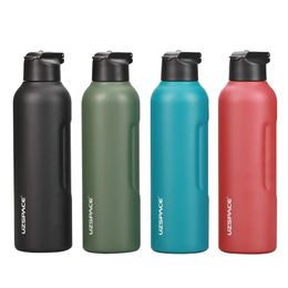 Water Bottles 27oz 34oz Stainless Steel Water Bottle with straw Vacuum Flasks Insulated Travel Portable Thermal To Climb 1000ml thermos 230320