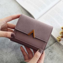 Wallets Women's Wallet Short Coin Purse Wallets Card Holder Handbag Ladies Small Wallet Female Hasp Mini Clutch Girl Money Bag G230308