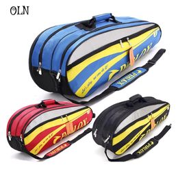 Tennis Bags 610pcs Badminton Bag With Independent Shoe Pocket Sports Racket Bag For Men Women Shoulder Waterproof Badminton Racquet Bag 230320