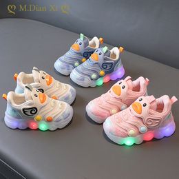 Sneakers Baby Led Shoes For Kids Luminous Breathable Toddler Children Boys Girls Glowing With Lights 230317