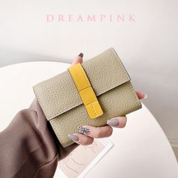 Wallets Luxury Designer For Women High Capacity Genuine Leather Short Ladies Wallet Bag Tri-fold Portable Female Card Coin Purse