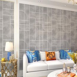 Wallpapers Deerskin Wallpaper For Living Room Bedroom 3D Brick Home Interior Tv Background Marble Plaid Suede