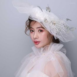 Headpieces 2023 Bride Wedding Hat European White Dress Sweet Wind Studio Po