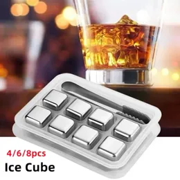 304 Stainless Steel Whiskey Stones Ice Cubes Magic Vodka Wine beer Cooler Bar Natural Whisky Rock Cooler Sipping Chiller Tool RL541
