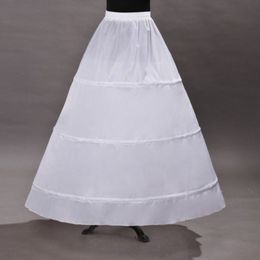 Petticoats Women 3 Hoops A-Line Adjustable Drawstring Waist Wedding Bridal Dress Single Layer Ball Gown Underskirt