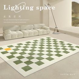 Carpet Nordic Style Geometric Checkerboard Living Room Home Decoration Modern Bedroom Bedside s Coffee Table Sofa Rug 230320