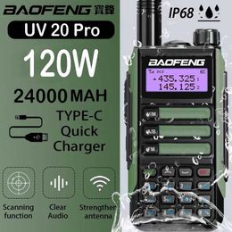 Baofeng walkie talkie UV-20 Pro Type-C IP68 Waterproof High Power CB Ham 10-100 KM Long Range Two Way Radio