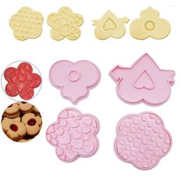 Baking Moulds 4pcs 3D Cookie Cutter Mould Baby Baptism Sugar Fondant Cake Mold Toys Biscuit Stamp Child Birthday Party Decor Tools