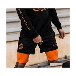 Men'S Shorts Mens 2022 Men 2 In 1 Sport Gyms Fitness Bodybuilding Workout Quick Dry Beach Male Summer Running Drop Delivery Apparel C Dhxzi