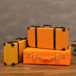 Suitcases Travel portable storage luggage shopping mall decorative wall clothing wooden box shooting props window decoration 230317