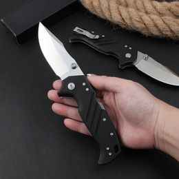 Factory Price CL 35DPLC Survival Folding Knife D2 Satin Blade G10 with Steel Sheet Handle Outdoor Camping Hiking Fishing Pocket Folder Knives with Retail Box