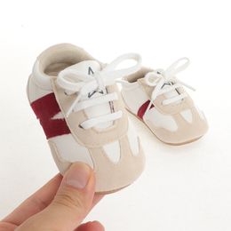 First Walkers Fashion Baby shoes born Girls Boys Soft Anti Slip Pu Suede leather Sneakers Hard sole Prewalkers 018M 230317