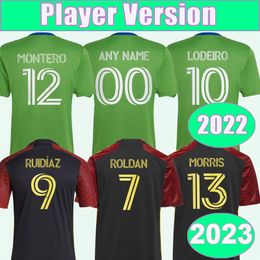 22 23 Seattle Sounders FC Soccer Jerseys Player Version ROLDAN RUIDIAZ LODEIRO MONTERO MORRIS Home Away Football Shirt Short Sleeve