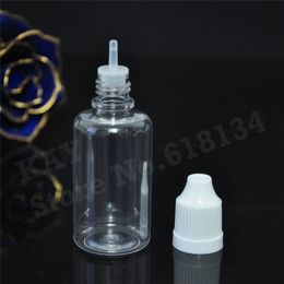 packing bottles 1500pcs Clear PET 30ML Plastic Dropper Bottle With Childproof Cap, eliquid Needle Tip Bottle