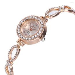 Wristwatches Women Watches Relogio Feminino Women's Fashion Silver Luxury Rhinestone Watch Bracelet Ladies Clock