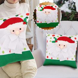 Pillow Case Merry Christmas Santa Decorative Throw Cover Xmas Tree Patio Home Decor Winter Holiday H Pillows