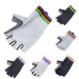 Cycling Gloves Pro Aero Cycling Gloves Men Women Team Light Half Finger Anti Slip Shockproof Road Bike Gloves guantes ciclismo 230317