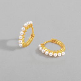 Hoop Earrings & Huggie Cute Ear Puncture Pearl Cartilage For Woemn Buckle Creative Simple Tiny Piercing Tragus Jewellery PendientesHoop HoopHo