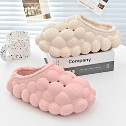 Slippers 2022 New Men Slippers Winter Warm Home Slippers Leisure Creative Lychee Shoes Comfort Bedroom Massage Slippers Unisex Flip Flops Z0317