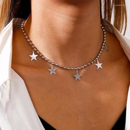 Pendant Necklaces Trendy Stars Pendants Necklace For Women Wedding Party Elegant Clavicle Silver Neck Link Chain Girl Choker Jewellery Gift