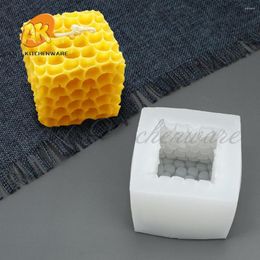 Baking Moulds Dorica Honeycomb Design Silicone Candle Mould Diy Wax Soap Mould Cake Decorating Tools Kitchen Bakeware