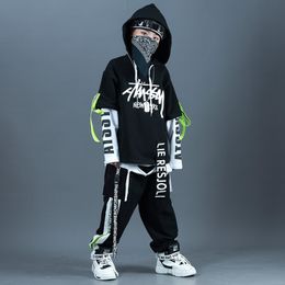 Clothing Sets Kid Sport Hoodie Pant Boys Girls Streetwear Fashion Hip Hop Oversize Loose Casual Hooded Sweatshirt Children Tracksuit 230317