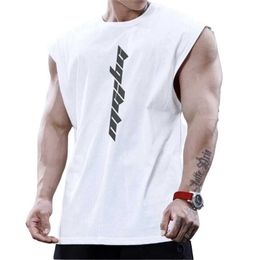 Men's Tank Tops NEW Bodybuilding Sports Tank Tops Men Gyms Fitness Workout Sleeveless Shirt Male Summer Loose Undershirt Running men V Z0320