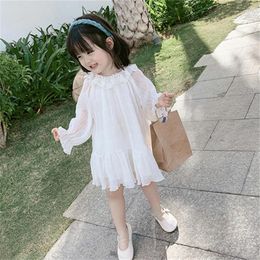 Girl Dresses Elegant Toddler Kids Girls White Lace Dress Ruffle Layers Princess Party Birthday For Baby Spring Autumn Clothes