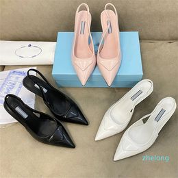 dress shoes sandals spring summer leather ladies high heels workplace party wedding shoes