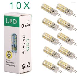 10x G4 1W 2W 3W 24/48SMD3014 SMD 2835 LED Ampoule Blanc Chaud (2800-3200K) Bulb Light 150-180LM DC12V 360 Degree