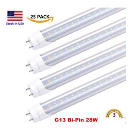 Led Tubes T8 4Ft Light Bbs T12 4 Foot Replacement For Fluorescent Fixtures Clear Dual Ended Power Bypass Ballast Garage Warehouse Sh Dhxhk