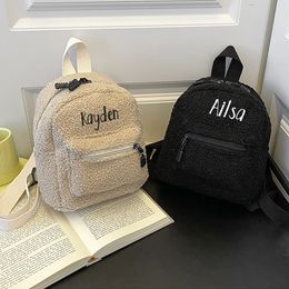 School Bags Custom Name Mini Travel Backpack Personalised Women Small Shoulder Girl's Simple with Embroidered 230320