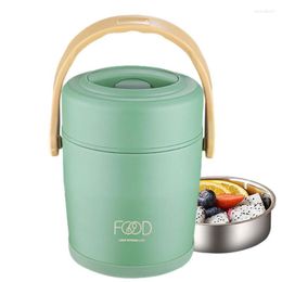 Dinnerware Sets Vacuum Thermal Lunch Box Lightweight Stainless Steel Snack Containers With Handles Reusable Insulated Boxes For