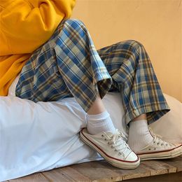 Men's Pants Summer Plaid Pants Men S-3XL Casual Straight Trousers for Male/Female Harajuku Hip-hop Pants 230320