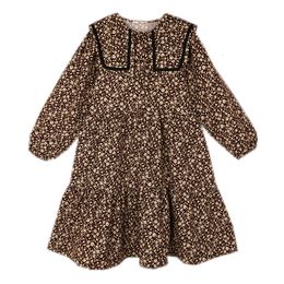 Girl's Dresses kids girls fashion fall winter floral overlay print flare dress children teen girl casual tiered flower dresses clothing 230320