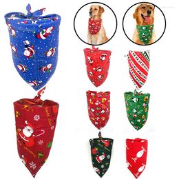 Dog Collars Christmas Pet Products Bandana Cotton Cat Bandanas/Scarf/Bibs Printing Samll-Large Grooming Accessories