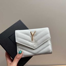 designer wallet y-letter men card holder coin purse Fashion designer bag Stripes Leather Handbag 8 Colours womens designers purses wallets key pouch 230220