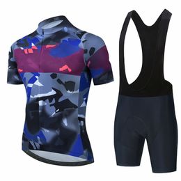 Cycling Jersey Sets Cycling Bicycle Suit Short Sleeve for Men Anti-UV Bike Cycling Jersey Set Bicycle Pro Team Summer Cycling Clothing 230317