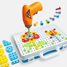 Tools Workshop Children's Early Education Electric Drill Screwdriver Screw Disassembly And Assembly Of Block Board 230320