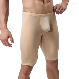 Underpants Fashion Men's Boxers Half Leg Pants Bodysuit Trouser Shapewear Shorts Underwear Comfortable Ultra-thin