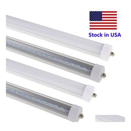 Led Tubes 8 Foot Bb Light T8 8Ft Single Pin Fa8 V Shaped Smd2835 100Lm/W Fluorescent Tube Lamp Drop Delivery Lights Lighting Bbs Dh1A4