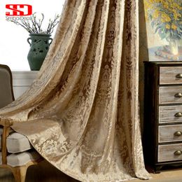 Sheer Curtains European Damask For Living Room Luxury Jacquard Blind Drapes Window Panel Fabric Curtain Bedroom Shading 70% Custom 230320