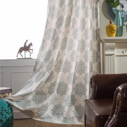 Curtain & Drapes Classical Spot Direct Supply Curtains Modern Simple Chinese Cotton And Linen Printed For Living Room Bedroom