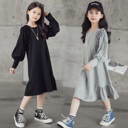 Girl's Dresses Fashion Kids Girls Dress Spring Autumn Children Sweater Loose Dress Casual Long Sleeve Dresses For Girl Teen 8 10 12 14 Yea 230320