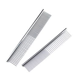 Stainless Steel Pet Combs Cat Dog Grooming beauty tools Professional Tool Rounded Teeth for Removing Knots Tangles dh244