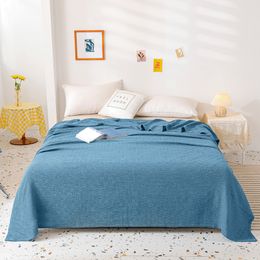 Blankets Air Conditioning Throw Blanket Bedspread on the Bed Cotton Gauze Soft Muslin Throw Summer Single Double Sofa Bed 230320