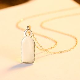 18k Gold Plated Float Bottle s925 Silver Pendant Necklace Fashion Personality Women's Clavicle Chain Necklace Exquisite Jewelry Accessories