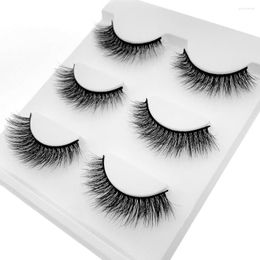 False Eyelashes 3pairs Real Fake Mink 3D Natural Lashes Soft Eyelash Extension Makeup Kit Cilios X11