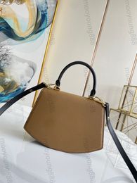 10A Mirror Quality Digner Reverse Tilsitt Bag 23.5cm Womens Canvas Pochette Bag Luxury Small Handle Handbag Vintage Fan Purse Crossbody Shoulder Strap Box BagU14P